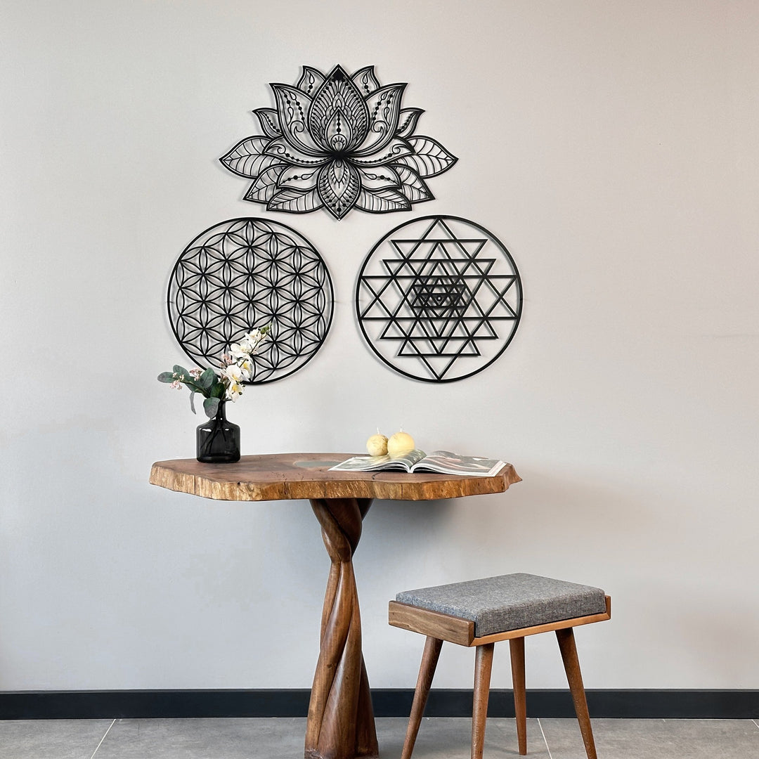 mandala-sri-yantra-yasam-cicegi-3lu-set-duvar-sanati-modern-tasarim-ve-sanatsal-dokunusla-colorfullworlds