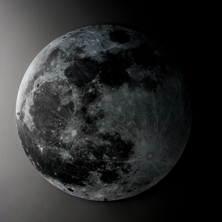Dünyadan Ay Görüntüsü Dekoratif Metal Duvar Tablosu - UV Baskılı Metal