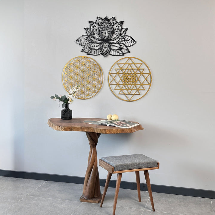 mandala-sri-yantra-yasam-cicegi-3lu-set-ofis-duvar-dekoru-sanatsal-tasarim-ile-ortami-guzellestirme-colorfullworlds