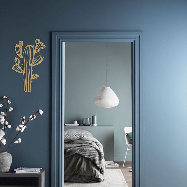 oturma-odası-için-metal-kaktüs-duvar-dekorasyonu