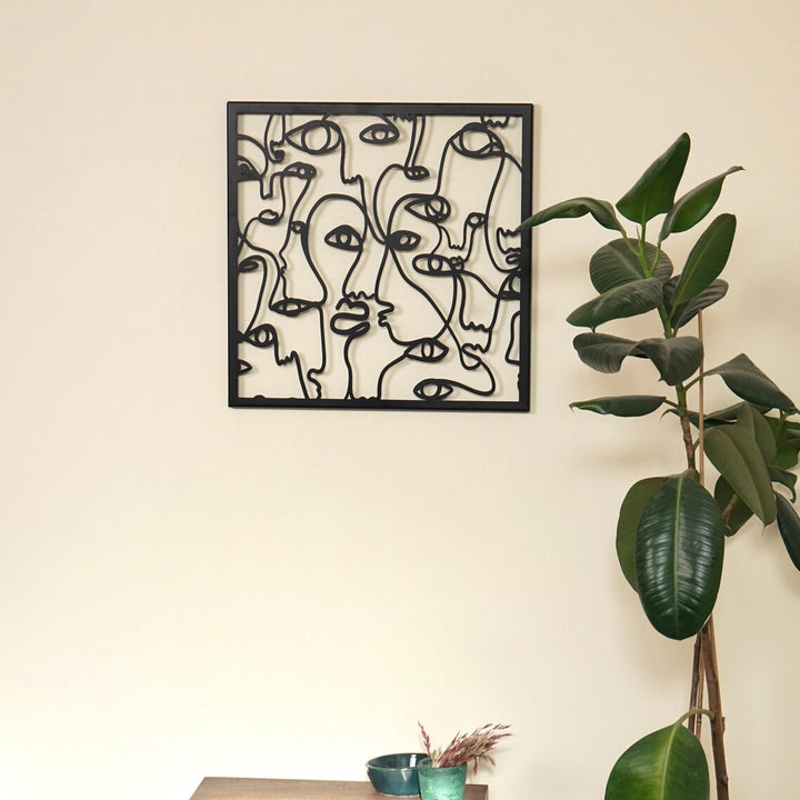 modern-soyut-yüzler-metal-duvar-tablosu