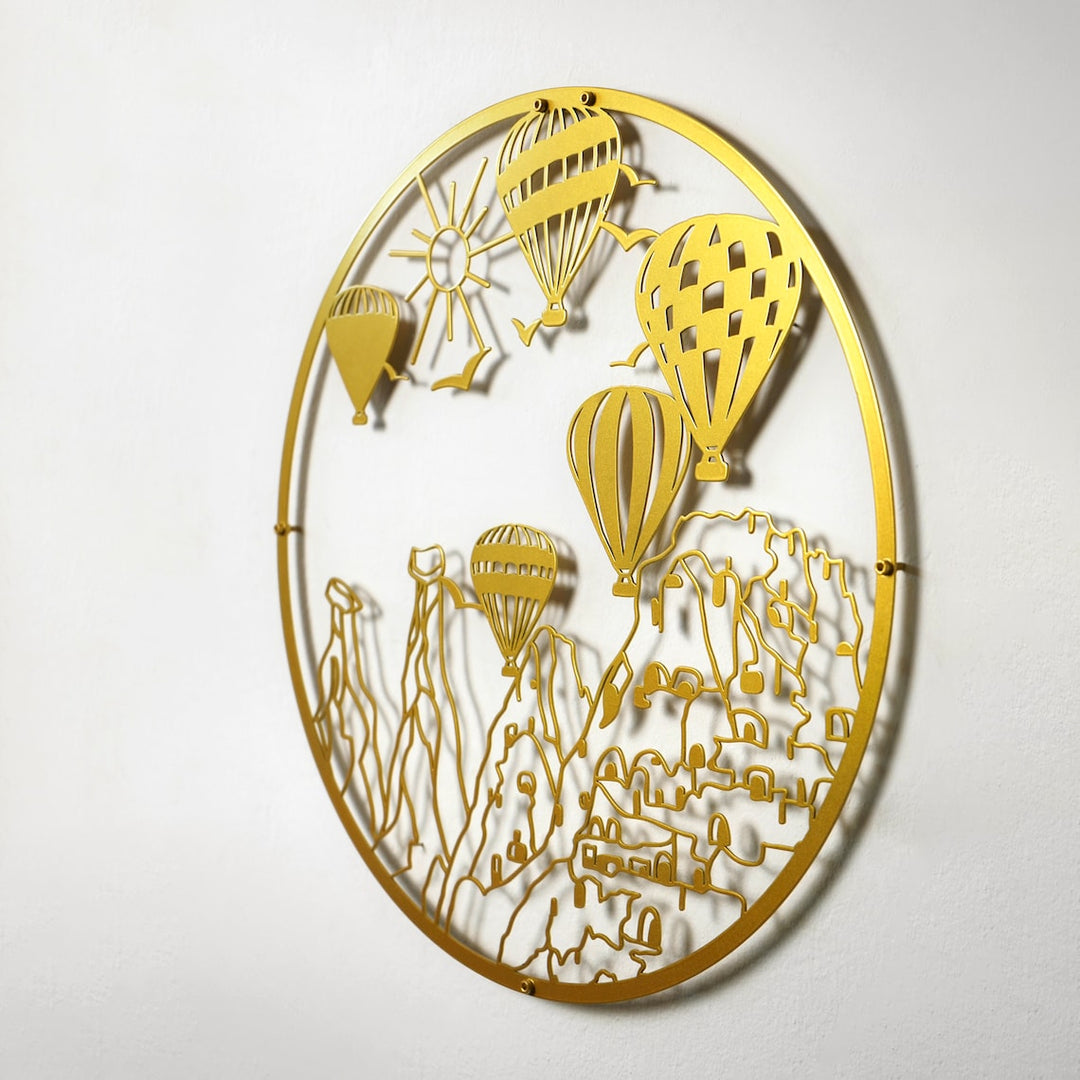 Kapadokya Tasarımlı Duvar Tablosu - Metal Dekoratif