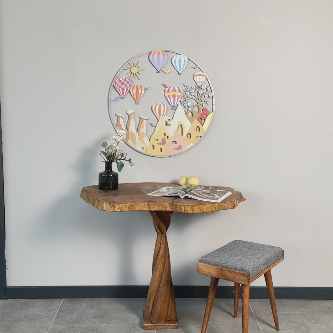 Kapadokya Temalı Duvar Tablosu – Metal Dekoratif