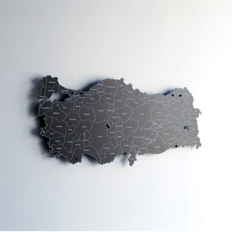 Metal UV Baskılı Türkiye Haritası
