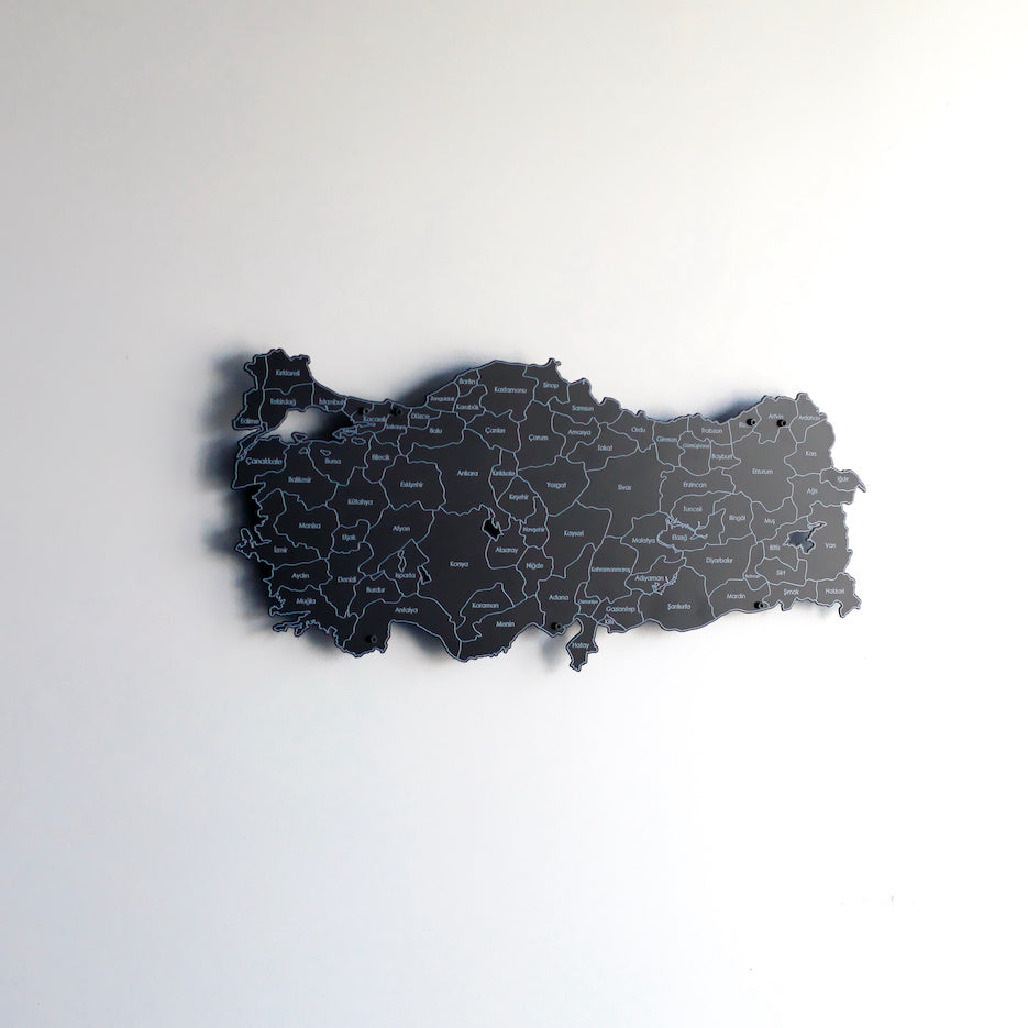 Metal UV Baskılı Türkiye Haritası