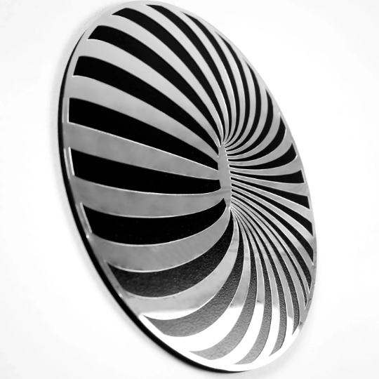 Ahşap Duvar Dekoru - 3D Torus Spirali Lazer Kesim & El Yapımı