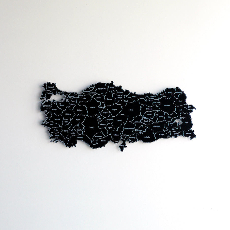 Metal UV Baskılı Türkiye Haritası