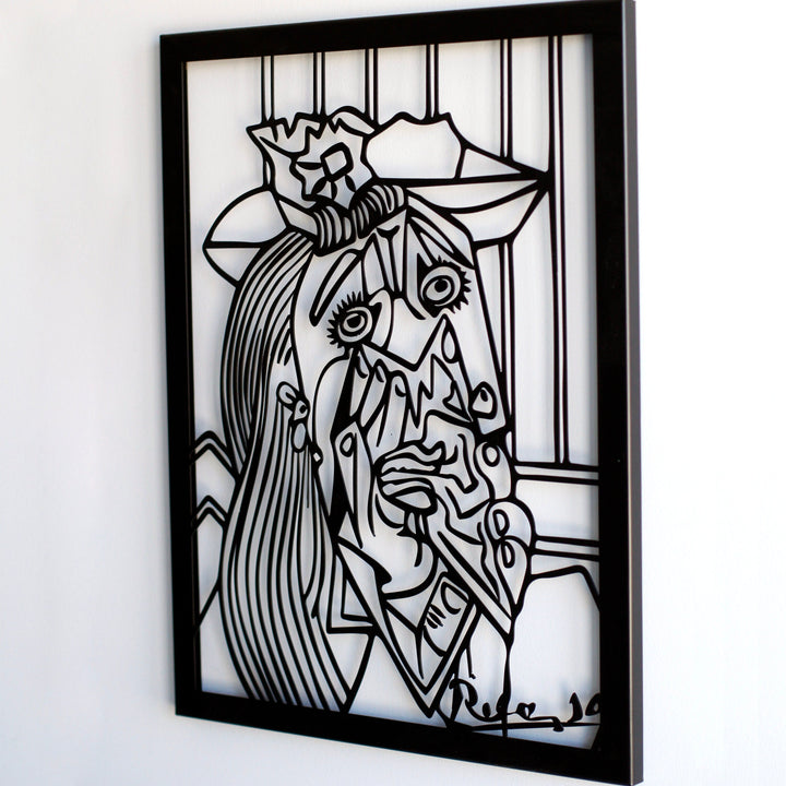 Picasso Ağlayan Kadın Duvar Tablosu - Metal Dekoratif