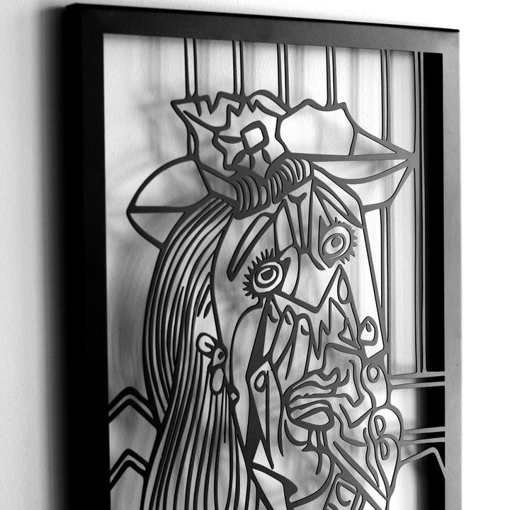 Picasso Ağlayan Kadın Dekoratif Metal Duvar Tablosu - Metal Dekor