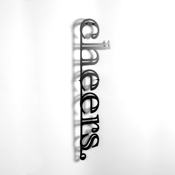 Cheers Yazısı Mutfak Tablosu - Metal Oda Dekoru