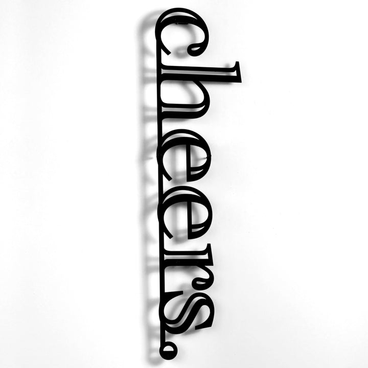 Cheers Yazısı Mutfak Tablosu - Metal Oda Dekoru