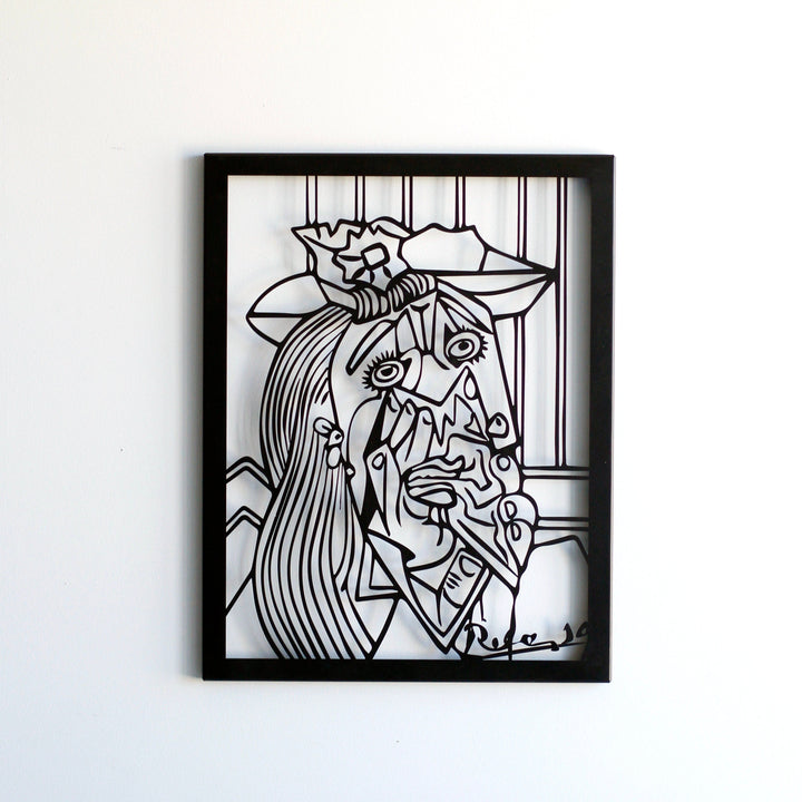 Picasso Ağlayan Kadın Duvar Tablosu - Metal Dekoratif