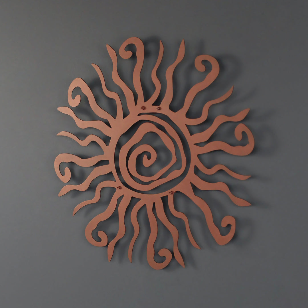 Garip Güneş Dekoratif Metal Duvar Tablosu - Metal Dekor