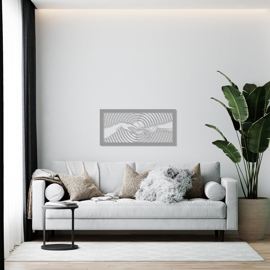 Ademin Yaratılışı Michelangelo Duvar Tablosu – Metal Dekoratif