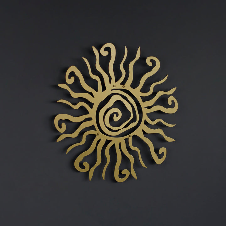 Garip Güneş Dekoratif Metal Duvar Tablosu - Metal Dekor