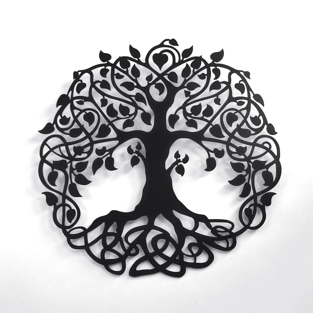 3D Yaşam Ağacı Dekoratif Metal Duvar Tablosu - Metal Dekor