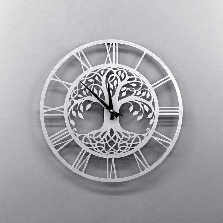Hayat Ağacı Tasarımlı Duvar Saati - Metal Saat