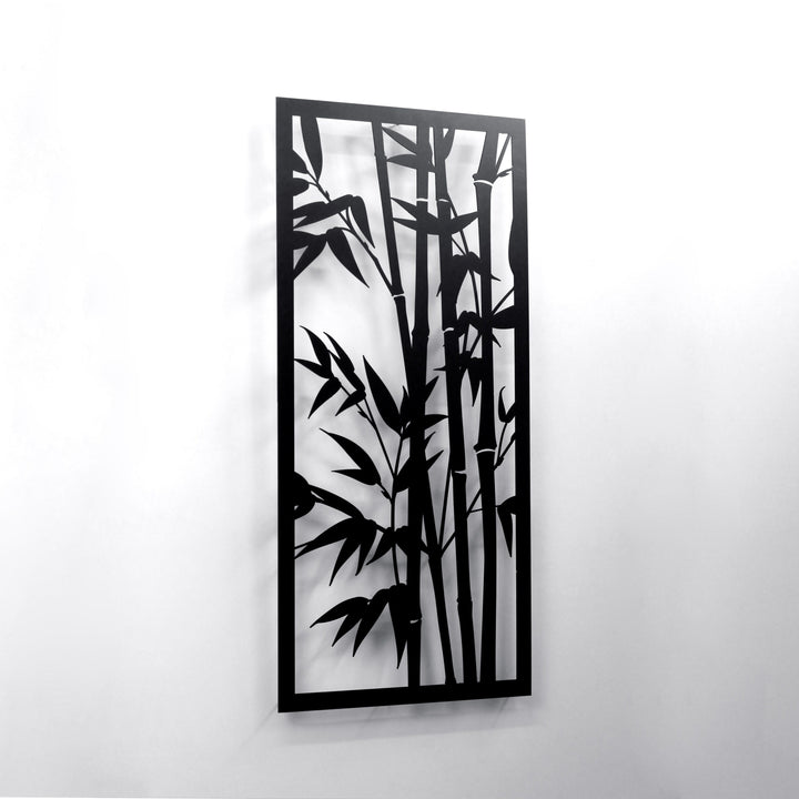 Bambu Ağacı Dekoratif Metal Duvar Tablosu - Metal Dekor