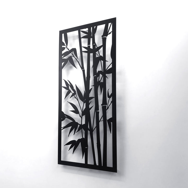 Bambu Ağacı Dekoratif Metal Duvar Tablosu - Metal Dekor
