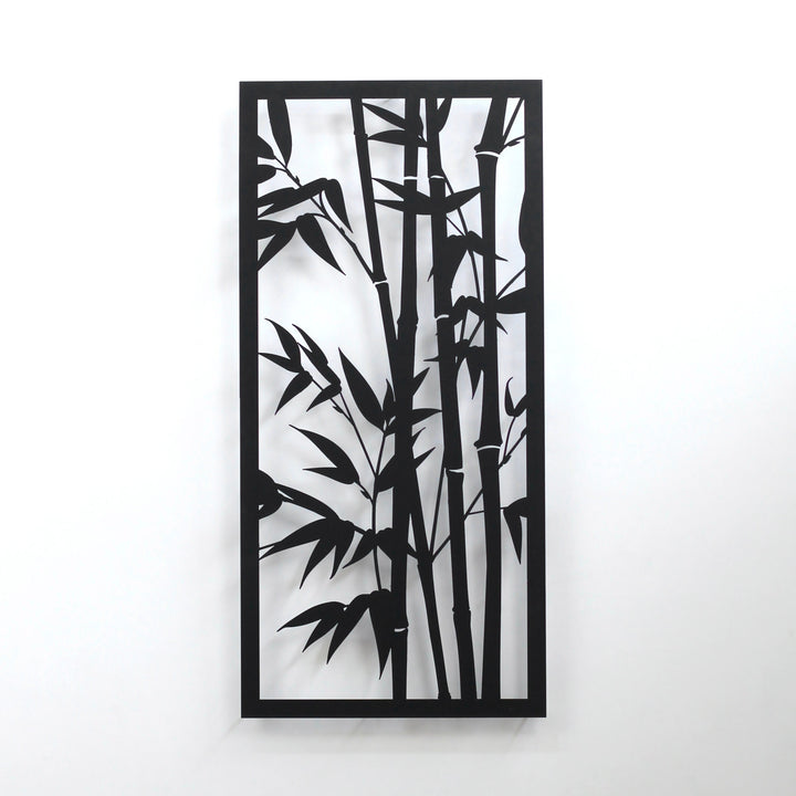 Bambu Ağacı Duvar Tablosu - Metal Dekoratif