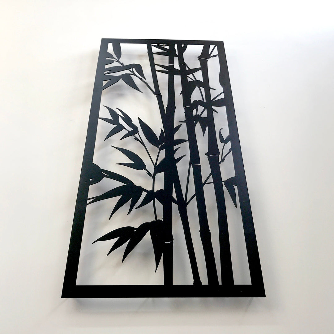 Bambu Ağacı Duvar Tablosu - Metal Dekoratif