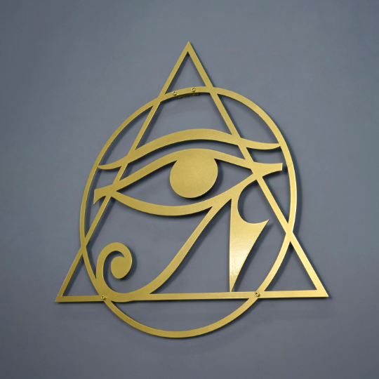 Horus'un Gözü Mısır Kutsal Geometri Metal Duvar Dekoru