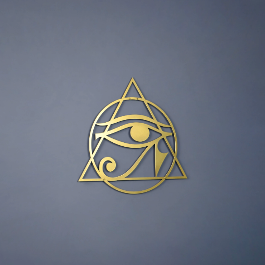 Horus'un Gözü Mısır Kutsal Geometri Metal Duvar Dekoru