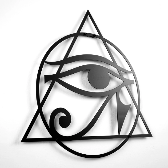 Horus'un Gözü Mısır Kutsal Geometri Metal Duvar Dekoru