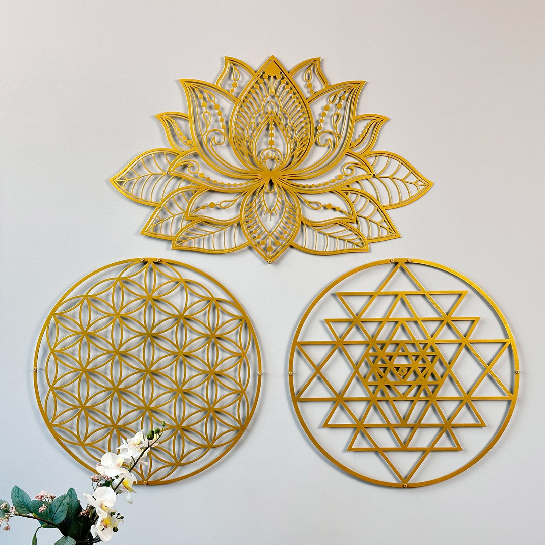 mandala-sri-yantra-yasam-cicegi-3lu-set-metal-duvar-sanati-her-mekana-uygun-duvar-suslemesi-colorfullworlds