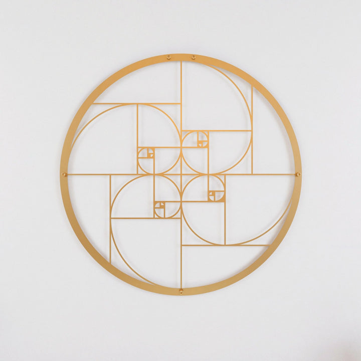 Fibonacci Dizisi Altın Oran Metal Tablo - Modern Duvar Dekoru