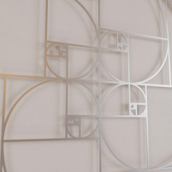 Fibonacci Dizisi Altın Oran Metal Tablo - Modern Duvar Dekoru