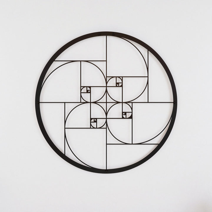 Fibonacci Dizisi Altın Oran Metal Tablo - Modern Duvar Dekoru