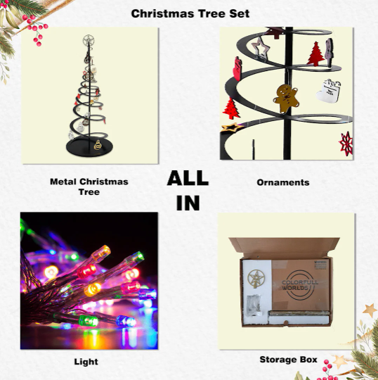 Metal Spiral Noel /Yılbaşı Ağacı ve Noel Süsleri