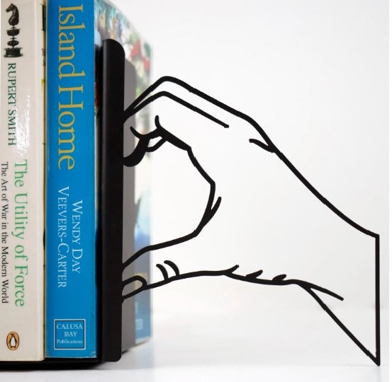 El ile Kalp Temalı Metal Kitap Tutucu & Bookend