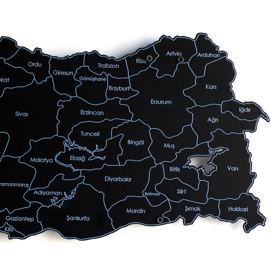 Metal UV Baskılı Türkiye Haritası