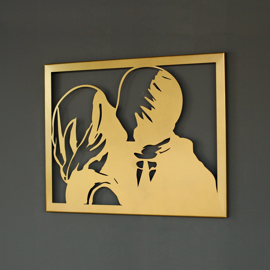 Lovers II Rene Magritte Metal Duvar Dekoru