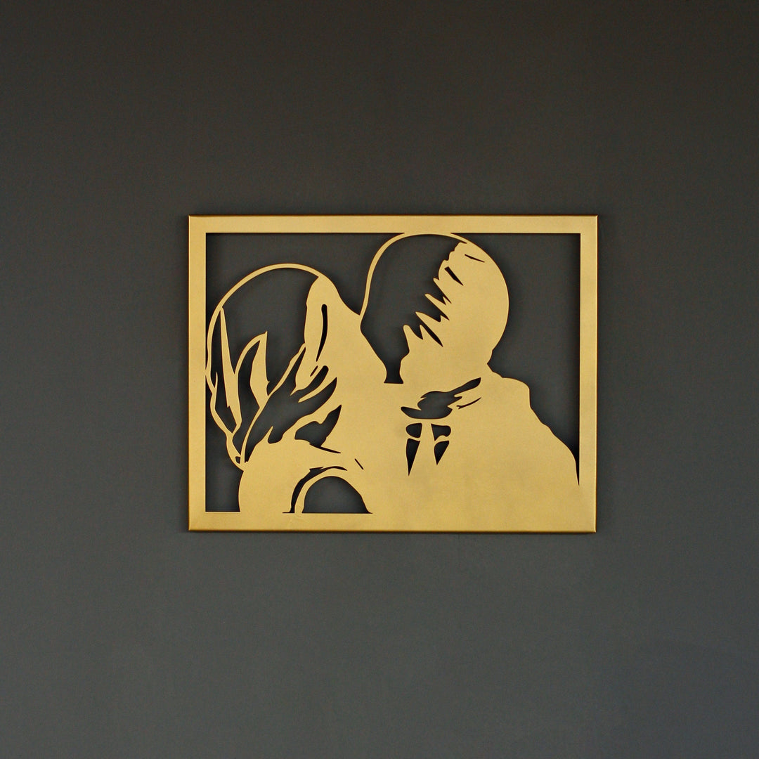 Lovers II Rene Magritte Metal Duvar Dekoru