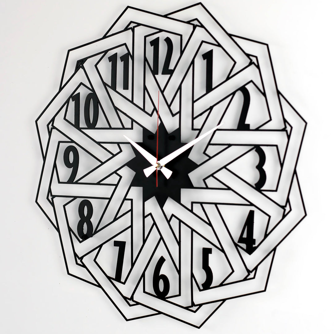 Geometrik Tasarımlı Metal Duvar Saati