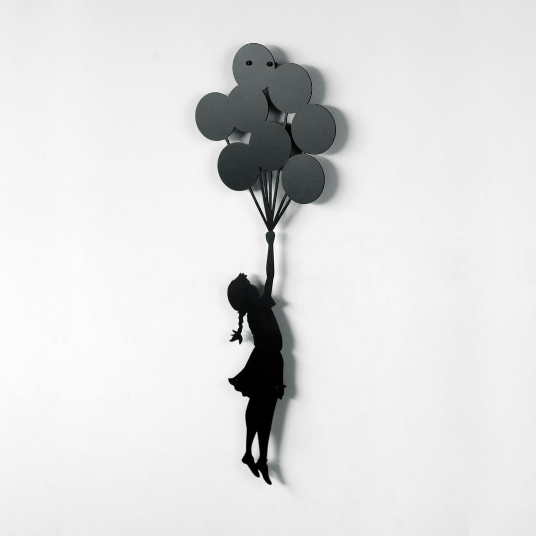 Banksy Balonlu Kız Metal Duvar Dekoru